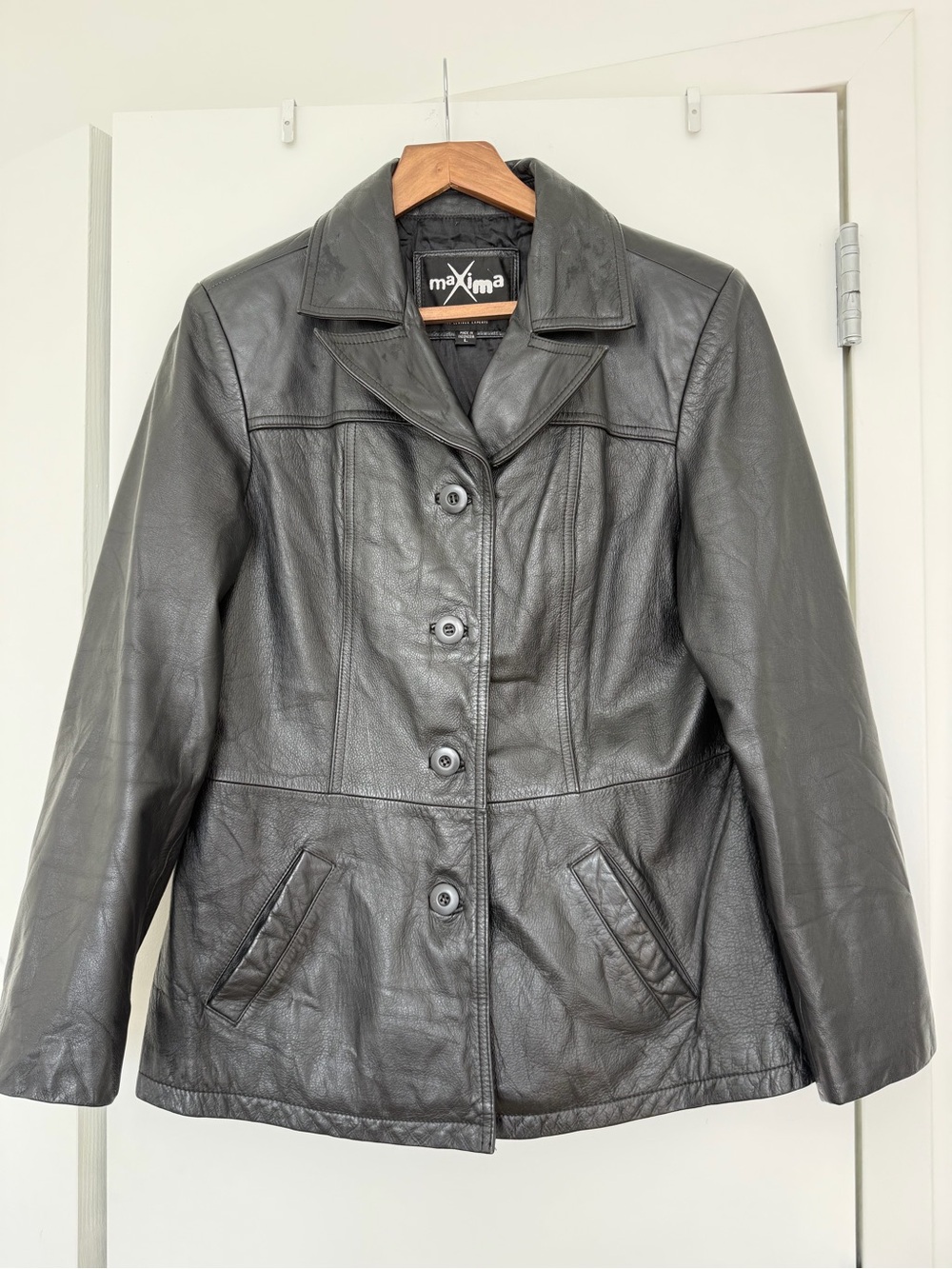 Wilson Leather Jacket Black Size Large